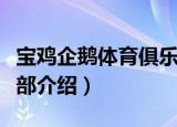 宝鸡企鹅体育俱乐部（关于宝鸡企鹅体育俱乐部介绍）