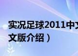 实况足球2011中文版（关于实况足球2011中文版介绍）