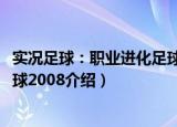 实况足球：职业进化足球2008（关于实况足球：职业进化足球2008介绍）