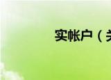 实帐户（关于实帐户介绍）