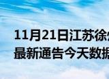 11月21日江苏徐州疫情最新消息及徐州疫情最新通告今天数据