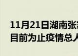 11月21日湖南张家界累计疫情数据及张家界目前为止疫情总人数