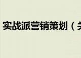 实战派营销策划（关于实战派营销策划介绍）