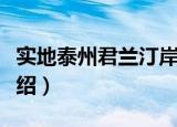 实地泰州君兰汀岸（关于实地泰州君兰汀岸介绍）