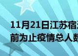 11月21日江苏宿迁疫情今天多少例及宿迁目前为止疫情总人数