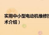 实用中小型电动机维修技术（关于实用中小型电动机维修技术介绍）