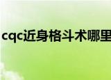 cqc近身格斗术哪里可以学（cqc近身格斗术）