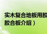 实木复合地板用胶合板（关于实木复合地板用胶合板介绍）