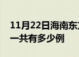 11月22日海南东方疫情最新情况及东方疫情一共有多少例