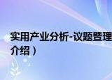 实用产业分析-议题暨理论（关于实用产业分析-议题暨理论介绍）