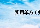 实用单方（关于实用单方介绍）