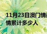 11月23日澳门情最新确诊消息及澳门新冠疫情累计多少人