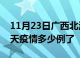 11月23日广西北海疫情新增病例数及北海今天疫情多少例了