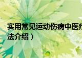 实用常见运动伤病中医疗法（关于实用常见运动伤病中医疗法介绍）