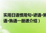 实用日语惯用句·谚语·熟语一册通（关于实用日语惯用句·谚语·熟语一册通介绍）