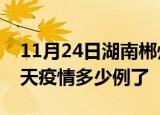 11月24日湖南郴州疫情新增病例数及郴州今天疫情多少例了