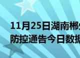 11月25日湖南郴州今天疫情信息及郴州疫情防控通告今日数据