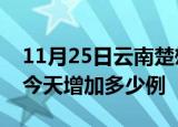 11月25日云南楚雄疫情最新数量及楚雄疫情今天增加多少例
