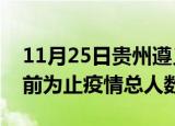 11月25日贵州遵义疫情新增确诊数及遵义目前为止疫情总人数