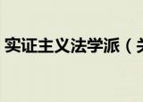 实证主义法学派（关于实证主义法学派介绍）
