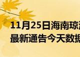 11月25日海南琼海疫情最新消息及琼海疫情最新通告今天数据