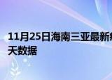 11月25日海南三亚最新疫情确诊人数及三亚疫情最新通告今天数据