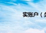实账户（关于实账户介绍）