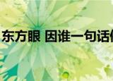 东方眼 因谁一句话停播（东方眼为什么停播）