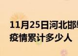 11月25日河北邯郸累计疫情数据及邯郸新冠疫情累计多少人