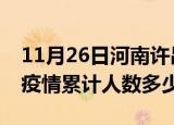 11月26日河南许昌疫情阳性人数及许昌新冠疫情累计人数多少