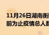 11月26日湖南衡阳疫情今天多少例及衡阳目前为止疫情总人数