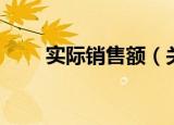 实际销售额（关于实际销售额介绍）