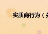 实质商行为（关于实质商行为介绍）