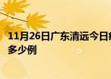 11月26日广东清远今日疫情最新报告及清远疫情到今天总共多少例