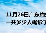 11月26日广东梅州疫情实时动态及梅州疫情一共多少人确诊了
