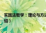 实践法哲学：理论与方法（关于实践法哲学：理论与方法介绍）