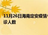 11月26日海南定安疫情今天多少例及定安最新疫情共多少确诊人数