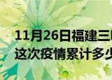11月26日福建三明疫情消息实时数据及三明这次疫情累计多少例