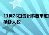 11月26日贵州黔西南疫情总共多少例及黔西南此次疫情最新确诊人数