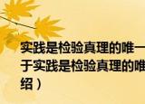 实践是检验真理的唯一标准纪念真理标准问题讨论30年（关于实践是检验真理的唯一标准纪念真理标准问题讨论30年介绍）