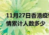 11月27日香港疫情新增多少例及香港新冠疫情累计人数多少