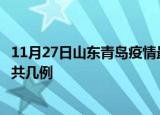 11月27日山东青岛疫情最新数据消息及青岛本土疫情最新总共几例