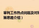 审判工作热点问题及对策思路（关于审判工作热点问题及对策思路介绍）