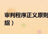 审判程序正义原则（关于审判程序正义原则介绍）