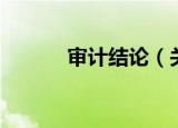 审计结论（关于审计结论介绍）