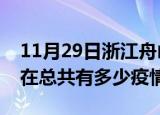 11月29日浙江舟山疫情新增确诊数及舟山现在总共有多少疫情