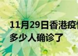 11月29日香港疫情实时动态及香港疫情一共多少人确诊了