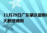 11月29日广东肇庆最新疫情情况数量及肇庆疫情最新消息今天新增病例