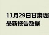 11月29日甘肃陇南疫情今天最新及陇南疫情最新报告数据