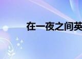 在一夜之间英语（一夜之间英语）